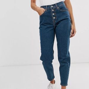 Sold Levi's High Waist Medium Blue Button Fly Mom Jeans